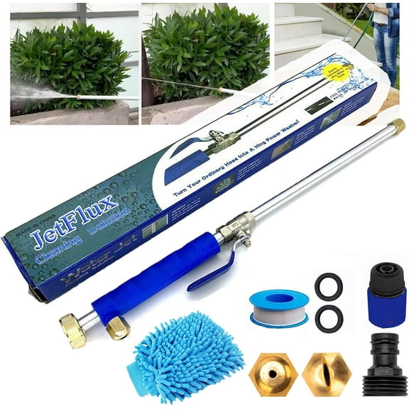 Jetflux Pressure Washer, 2025 New Upgrade 2-in-1 Portable Cordless Pressure Washer, High Pressure Hose Nozzle, with 2 Jet Different Nozzle and Hose Quick Connectors