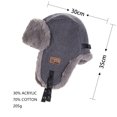 thumbnail image 3 of Riforla Fashion Women Men Sport Style Solid Keep Warm Winter Outdoor Cycling Windproof Ear Hats Bomber Hats Khaki, 3 of 4