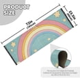 thumbnail image 5 of Yayeee Runner Rug for Bedroom 2'x6' Machine Washable Hallway Non Slip Mat, Retro Beige Rainbow, 5 of 8