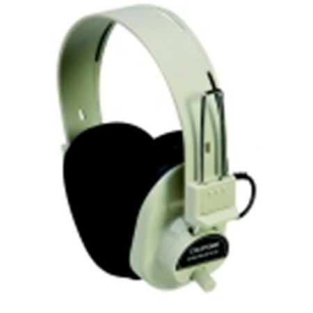 Mono Headphone Replaceable Coiled Cord - Califone Deluxe Volume Control Mono Headphone With Permanent 6 Ft. Coiled Cord