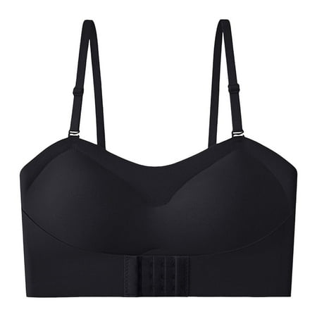 

Thin Women Seamless Bra Backless Push Fitness Women Black