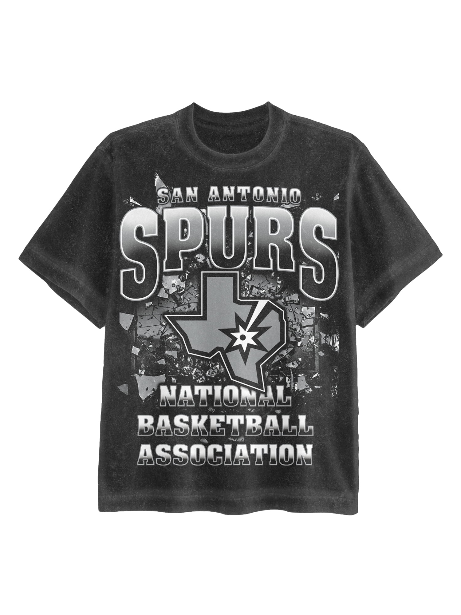 NBA San Antonio Spurs Men's & Big Men's Front & Back Boxy Fit Mineral Wash Graphic T-Shirt, Sizes XS–4XLT, 2XB–5XB