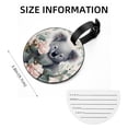 thumbnail image 5 of Koala 2pcs PU Leather Round Bag Tags Suitcase Handbag Tags with Privacy Cover and Name ID Tag for Travel Luggage, Handbags, Backpacks, School Bags, 5 of 6