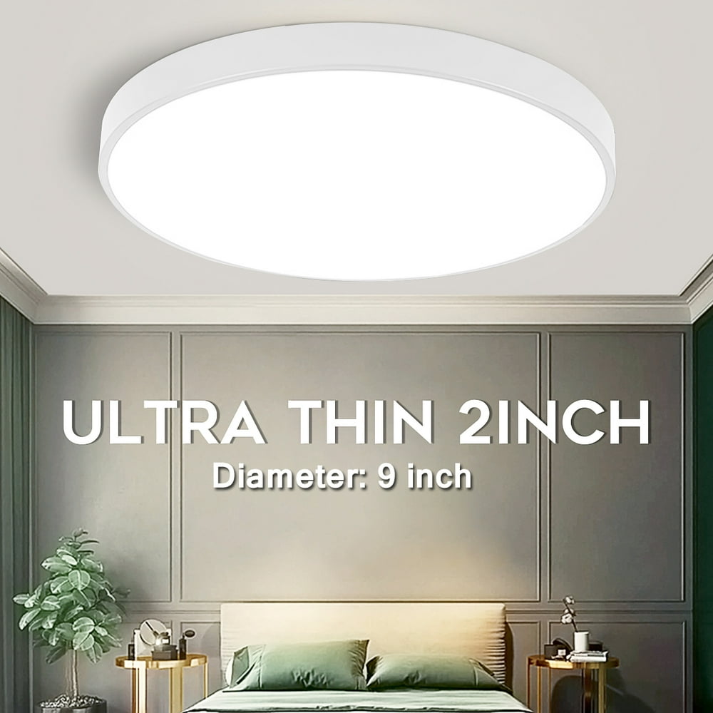 LED Ceiling Mount Light Fixture, 9 inch/ 12 inch Super Bright LED Flush