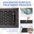 thumbnail image 2 of 4x14 Inches 2 Pack Heavy Duty Walkable Floor Register Easy Adjust Air Supply Lever Floor Vents - Boston Design - Vent Cover for Home Floor - Oil Rubbed Bronze, 2 of 7