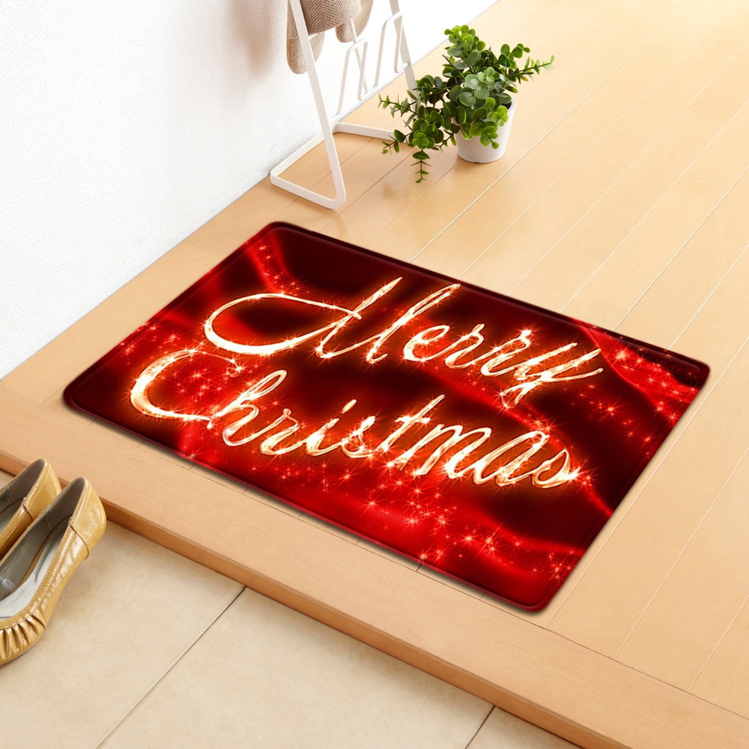 Christmas Style Carpet Door Mat Floor Rug Nonslip Mat Merry Christmas