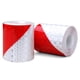 thumbnail image 1 of Cinta reflectante, 2 piezas, 3 m, 50 mm, prismática, impermeable, forma angular, cinta de advertencia de seguridad, rollo de cinta de seguridad autoadhesiva de vinilo, rojo y blanco, 1 of 5