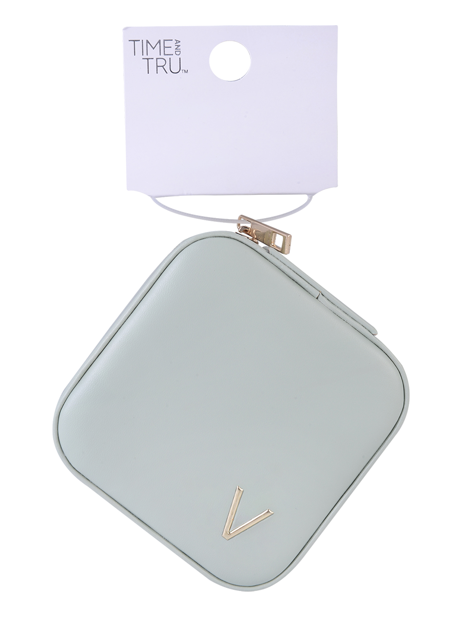 Time and Tru Square Sage Initial "V" Jewelry Organizer