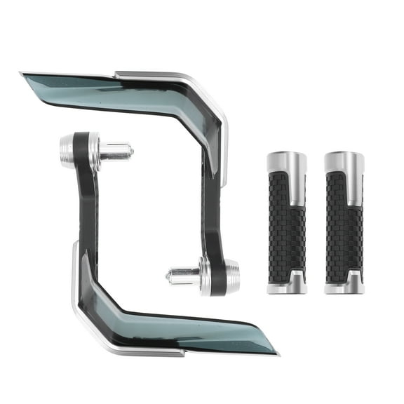Unique Bargains 7/8" 22mm 15/16" 24mm Motorcycle Hand Grips Cover Kit Aluminum Alloy Rubber Handlebar End Grips for Motorcycle Scooter Bicycle ATV Silver Tone 1 Set