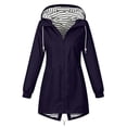 thumbnail image 5 of Sentmoon Spring Jackets Waterproof Hooded Neck Fall Jackets for Women 2026 Trendy Long Sleeve Raincoat with Pockets for Commuting Work City Walks Weekend Trips, 5 of 8