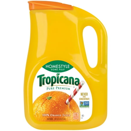 Tropicana Pure Premium HomeStyle Some Pulp Orange Juice 89 Fluid Ounce Plastic Bottle