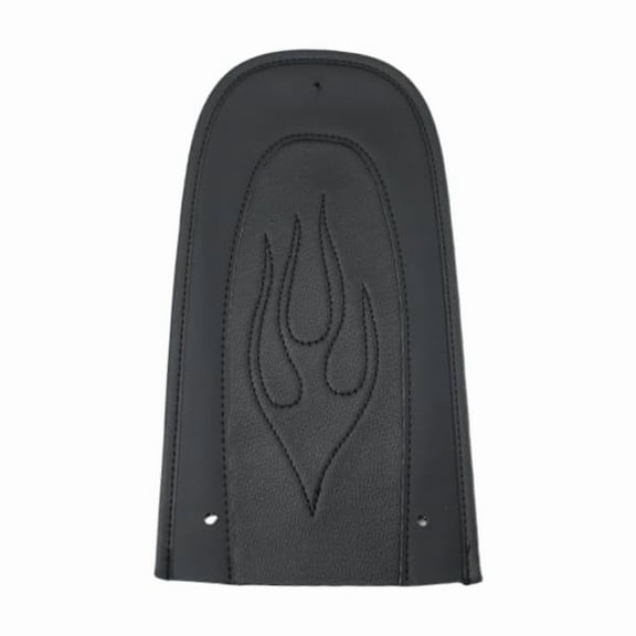 Motorcycle Flame Stitch Leather Black Rear Seat Fender Bib Cover Pad for Harley Touring Electra Glide Road King 1996-2018 Accessories