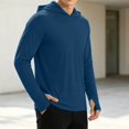 thumbnail image 2 of JIAYUE Men's Hooded T Shirts Lightweight Summer Solid Color Short Sleeve Casual Style Pullover Tops Streetwear Fashion Tees For Daily Comfortable Wear, 2 of 4