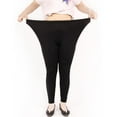 ZhiZhuang Women Plus Size Yoga Pants Classic Black Color Tummy Control