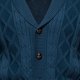 thumbnail image 3 of Chaqueta de punto de manga larga con solapa de color sólido para hombre Fridja  po4069, 3 of 3