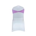 thumbnail image 5 of Bandas elásticas para sillas, lazos para sillas, lazos sin hebilla para decoración de bodas y eventos, color morado, morado, 5 of 5