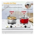 thumbnail image 4 of JUNWELL 2000W Portable Cooktop Dual Burner Cast Iron Electric Stove for Kitchen Cooking, 4 of 9