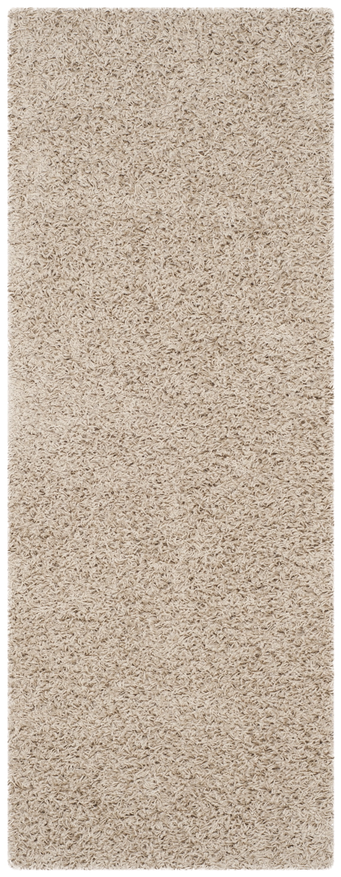SAFAVIEH Lavena Solid Plush Shag Runner Rug, Beige, 2'3" x 8'