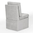 thumbnail image 6 of WestinTrends Soho Modern Upholstered Chenille Armless Dining Chairs With Casters, Light Gray, 6 of 15