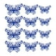 thumbnail image 1 of 12 pegatinas de pared 3D con diseño de mariposas huecas, multiusos, impermeables. Azul, 1 of 9