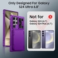 thumbnail image 2 of Vizvera para Samsung Galaxy S24 Ultra Funda de Teléfono con Soporte para Tarjetas RFID (Almacena 4 Tarjetas)&Cubierta de Cámara y Soporte, Funda de Silicona a Prueba de Golpes-morado, 2 of 8