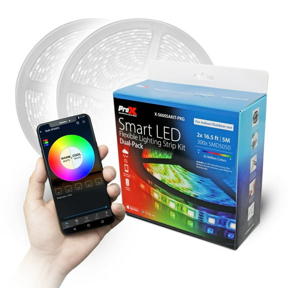 Smart LED Flexible Lighting Strip Kit Dual Pack 2x 16.5 ft | 5M