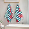 thumbnail image 4 of Nautical Anchor Ship Hand Towels, Summer Stripes Kitchen Towel Ultra Soft and Absorbent,Decorative Fingertip Face Towel for Bathroom Hotel, 2 PCS, 28.3"x 14.4", 4 of 5