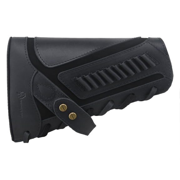 WAYNE'S DOG No-Drill Leather Rifle Buttstock Gun Cheek Rest for .22LR .22MAG .17HMR