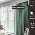 thumbnail image 4 of GXCZ Conjoined Double Curtain Rail Track Ceiling Mounting - Room Divider Curtain Rods With Silence Pulleys - For Living Room, Hotel, Hospital, Garage(Black,240cm/2 * 120cm), 4 of 7