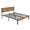 Brown/Queen, variant on Alvantor Metal Platform Bed Frame with Headboard & Footboard - No Box Spring Needed, 800LBS Sturdy Wooden Slats Support, Industrial Style