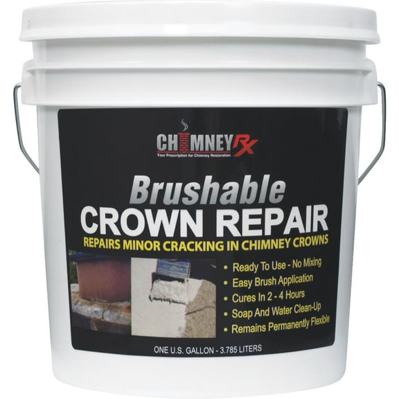 Chimney Rx SS92001, Elastomeric Resin Blend, Light Gray Crown Repair Industrial Sealant, 11 lb 1gal