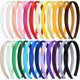 thumbnail image 1 of wonima44 Cinaci 24 Pieces Candy Color Width 1.5cm/0.6" Plastic Headbands Satin Wrapped Blank Plain DIY Craft Project Headbands for Women Girls Teens Kids Hair Accessories, 1 of 1