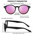 thumbnail image 3 of FEISEDY Retro Round Polarized Sunglasses for Women Men Circle Frame UV400 Lenses B2311, 3 of 4