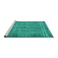 thumbnail image 2 of Ahgly Company Machine Washable Indoor Rectangle Persian Turquoise Blue Traditional Area Rugs, 3' x 5', 2 of 4