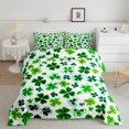 thumbnail image 1 of Erosebridal St. Patrick's Day Bedding Full Comforter Set, Shamrock Print Down Comforter, Spring Holiday Decor, Lightweight, 1 of 7