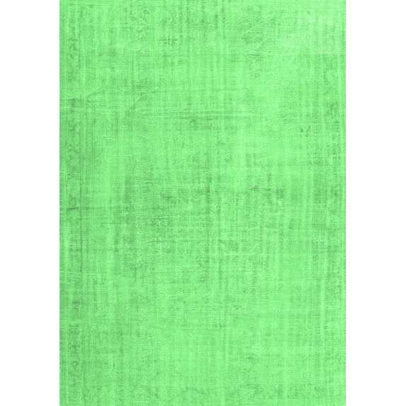 Ahgly Company Indoor Rectangle Persian Emerald Green Traditional Area Rugs, 8' x 12'