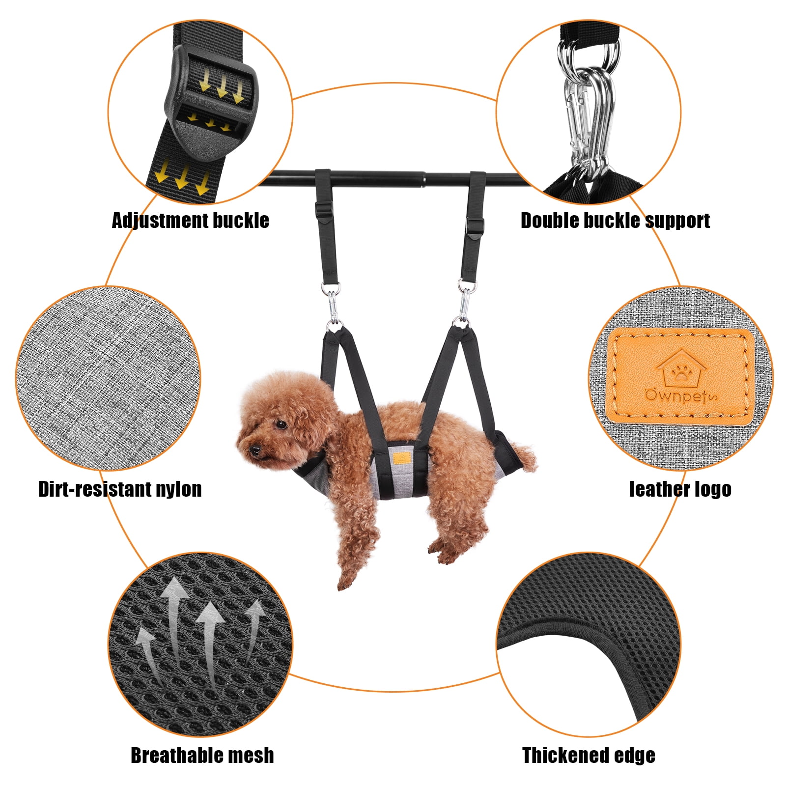 Small Pet Dog Grooming Hammock Restraint Harness Sling Bags Hair Nail Trimming