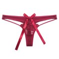 thumbnail image 4 of Ropa interior Sexy con lazo liso para mujer, lencería calada, tangas, ropa interior para mujer Fridja nalpqowj45458, 4 of 9