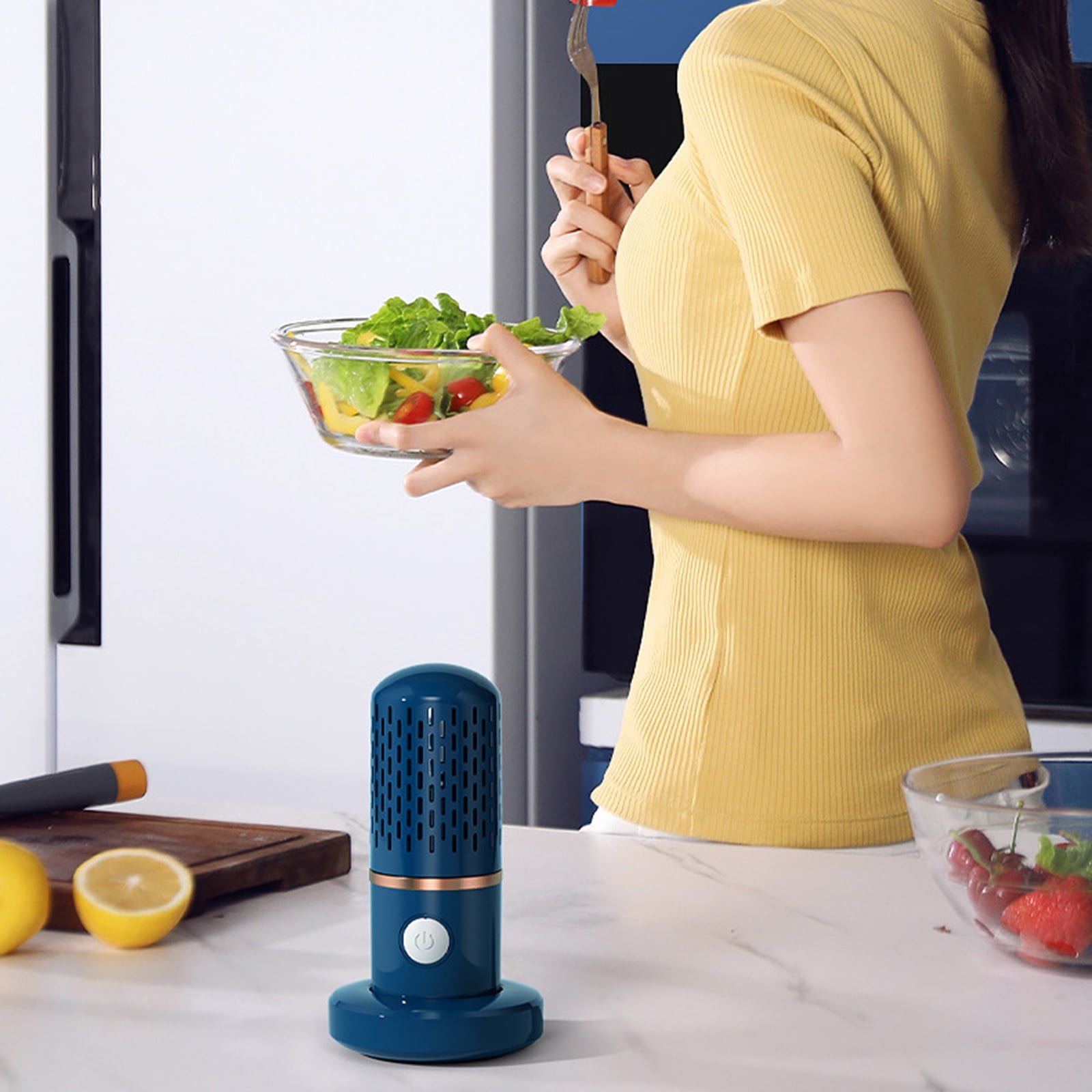 FreshGuard Produce Cleaner - Produce Purifier, Lorastia Fresh Guard Fruit and Vegetable Cleaner, Vegetable Seafood Cleaners, USB Wireless Food Purifier, Extend Freshness (1Pack Grey)