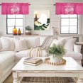 thumbnail image 4 of Pink Flower Valance Curtain for Windows Ribbons Caring For Breast Cancer Simple Rod Pocket Curtain Valances Short Window Treatments Panels for Kitchen Bathroom Laundry Room Basement 42 x 12 Inch, 4 of 9