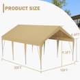 thumbnail image 3 of Faitaliicy 10'x20' Heavy Duty Carport Portable Garage Shelter Waterproof UV Protected Car Canopy For Car Boat Truck Motorcycle Storage Party Tent, 3 of 7