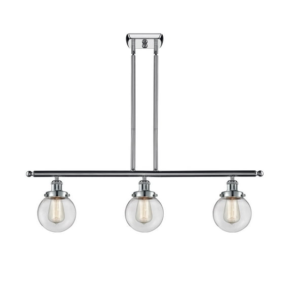 Innovations 916-3I-PC-G202-6-LED Beacon 3 Light Island Light part of the Ballston Collection, Polished Chrome