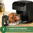 thumbnail image 5 of 4.5 QT Air Fryer,1500W Portable Airfryer with Digital Touch Control 8 Cooking Presets and Visible Window,Dishwasher Safe Basket with No Coating,Up to 400°F -Black, 5 of 9