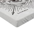 thumbnail image 2 of Ambesonne White Fitted Sheet, Mystic Third Eye, Queen Size, Beige, 2 of 3