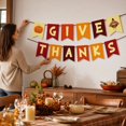 thumbnail image 5 of Thanksgiving Turkey Pumpkin Banner,Harvest Festival Cardstock Garland with Give Thanks Lettering for Party Background Home Wall and Holiday Scene Decor, 5 of 7