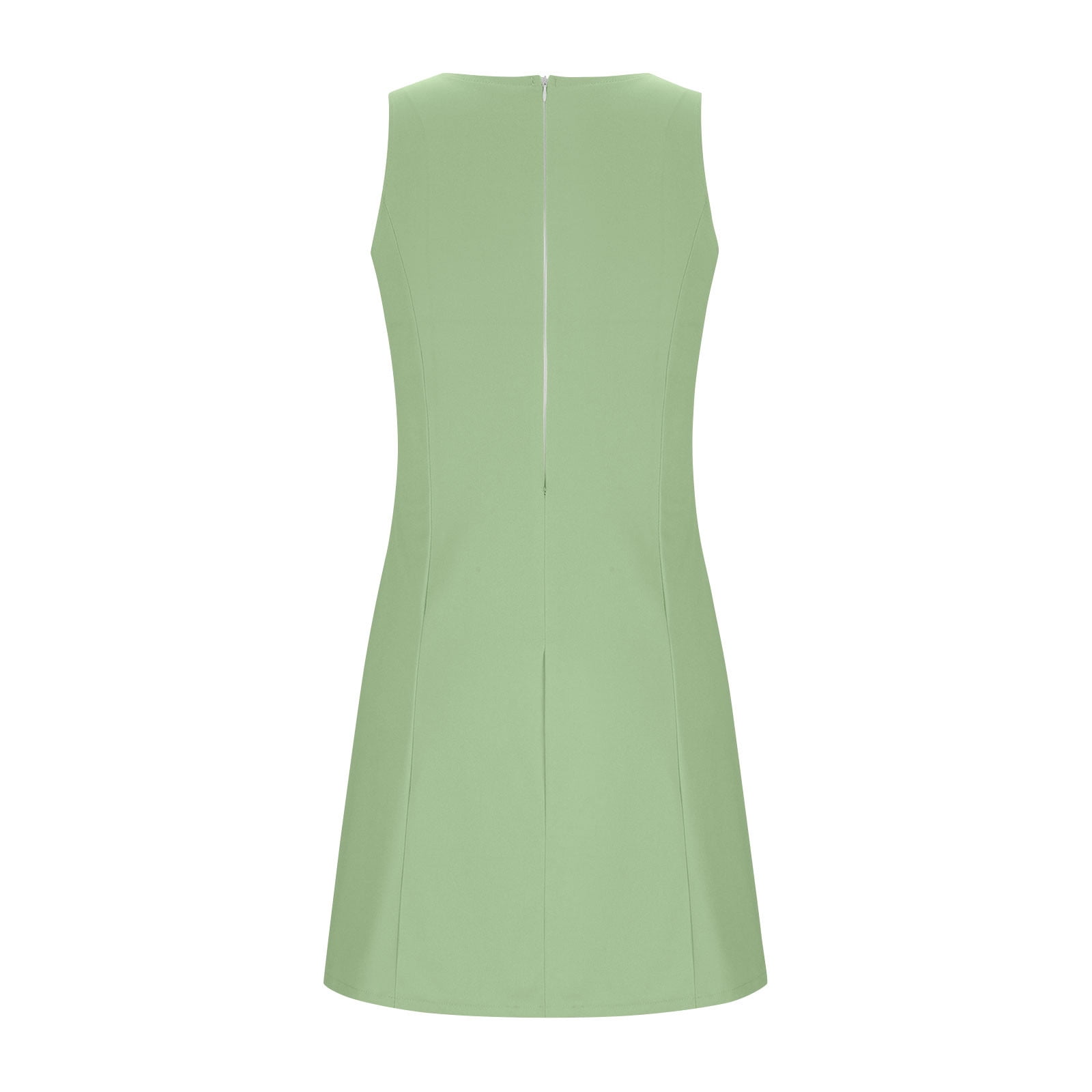 AherBiu Business Casual Dresses for Women Crewneck Sleeveless Stretch  Elegant Ladies Office Work Short Dress - Walmart.com
