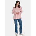 thumbnail image 4 of Time and Tru Women's Tunic Sweatshirt with High-Low Hem, Sizes XS -4X, 4 of 5