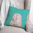 thumbnail image 3 of Creative Products Colorful Owl with Glasses on Blue 20x20 Indoor / Outdoor Pillow, 3 of 3