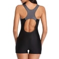 thumbnail image 2 of Womens Boyleg One Piece Swimsuits Bathing Suit with Shorts Competition Racerback Athletic Swimwear Teens Girl, 2 of 5