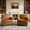 Brown-2, variant on Single Sofa Chair, Faux Leather Nailhead Armchair, Rolled Arm Accent Chair for Living Room, Wood Legs, Traditional Single Couch Chair for Apartment, Farmhouse